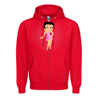 Red betty boop Zipper Hoodie - artisFamous