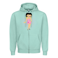 Seafoam betty boop Zipper Hoodie - artisFamous