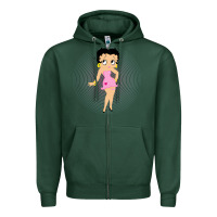 Sports Green betty boop Zipper Hoodie - artisFamous