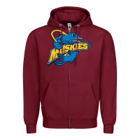 Burgundy lakeland university muskies Zipper Hoodie - artisFamous