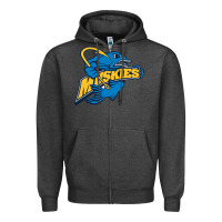 Charcoal Heather lakeland university muskies Zipper Hoodie - artisFamous