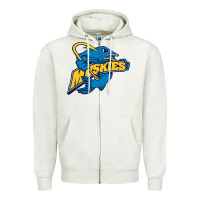 Oatmeal Heather lakeland university muskies Zipper Hoodie - artisFamous