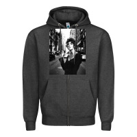 Charcoal Heather linda evangelista fashion model Zipper Hoodie - artisFamous