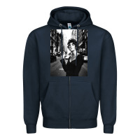 Navy linda evangelista fashion model Zipper Hoodie - artisFamous
