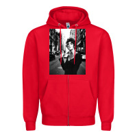 Red linda evangelista fashion model Zipper Hoodie - artisFamous