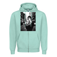 Seafoam linda evangelista fashion model Zipper Hoodie - artisFamous