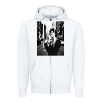 White linda evangelista fashion model Zipper Hoodie - artisFamous
