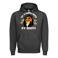 Charcoal Heather surrounded by idiots book Zipper Hoodie - artisFamous