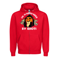 Red surrounded by idiots book Zipper Hoodie - artisFamous