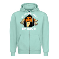 Seafoam surrounded by idiots book Zipper Hoodie - artisFamous