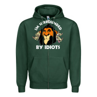 Sports Green surrounded by idiots book Zipper Hoodie - artisFamous