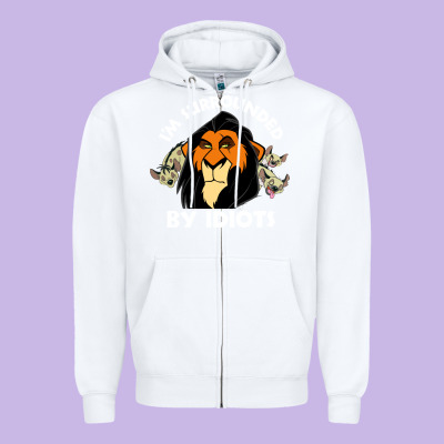 Surrounded By Idiots Book Zipper Hoodie Designed By Artisfamous