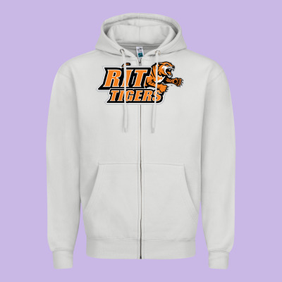 Rit Athletics Zipper Hoodie Designed By Artisfamous
