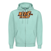 Seafoam rit athletics Zipper Hoodie - artisFamous