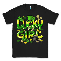 Black lucky girl st. patricks day Classic Tee - HowdyJamesFarm