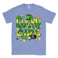 Colony Blue lucky girl st. patricks day Classic Tee - HowdyJamesFarm
