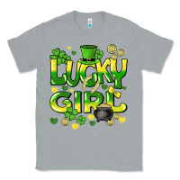 Heather Grey lucky girl st. patricks day Classic Tee - HowdyJamesFarm
