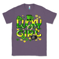 Lavender lucky girl st. patricks day Classic Tee - HowdyJamesFarm