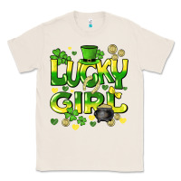 Natural lucky girl st. patricks day Classic Tee - HowdyJamesFarm