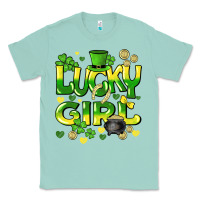 Seafoam lucky girl st. patricks day Classic Tee - HowdyJamesFarm