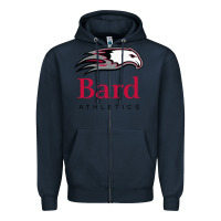 Navy bard college athletics Zipper Hoodie - artisFamous