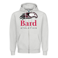 Dove Grey bard college athletics Zipper Hoodie - artisFamous