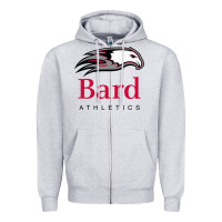 Heather Grey bard college athletics Zipper Hoodie - artisFamous