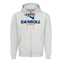 Dove Grey carroll university pioneers Zipper Hoodie - artisFamous