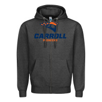 Charcoal Heather carroll university pioneers Zipper Hoodie - artisFamous