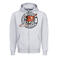 Heather Grey buffalo state college Zipper Hoodie - artisFamous