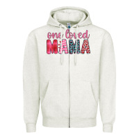 Oatmeal Heather one loved mama Zipper Hoodie - JahusDesignShop