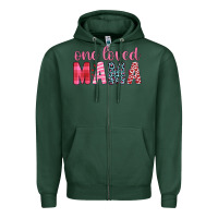 Sports Green one loved mama Zipper Hoodie - JahusDesignShop