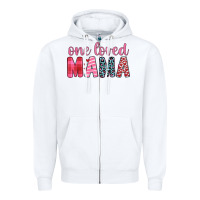 White one loved mama Zipper Hoodie - JahusDesignShop
