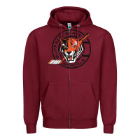 Burgundy buffalo state college Zipper Hoodie - artisFamous