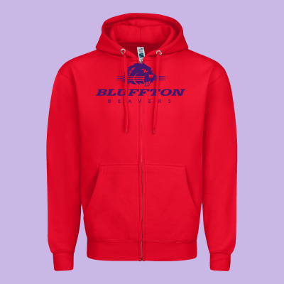 Bluffton University Zipper Hoodie Designed By Artisfamous