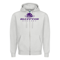 Dove Grey bluffton university Zipper Hoodie - artisFamous