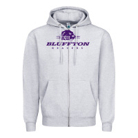 Heather Grey bluffton university Zipper Hoodie - artisFamous