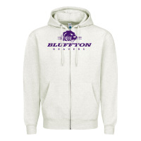 Oatmeal Heather bluffton university Zipper Hoodie - artisFamous