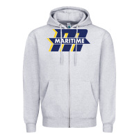 Heather Grey massachusetts maritime academy Zipper Hoodie - artisFamous