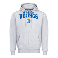 Heather Grey north park university Zipper Hoodie - artisFamous