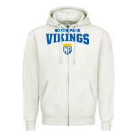 Oatmeal Heather north park university Zipper Hoodie - artisFamous
