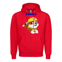 Red rubble Zipper Hoodie - artisFamous