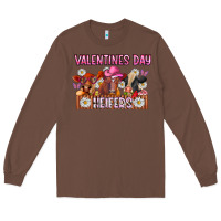 Chestnut valentines day heifers Long Sleeve Tee - CowhideDigitalArt