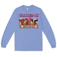 Colony Blue valentines day heifers Long Sleeve Tee - CowhideDigitalArt