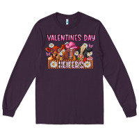 Plum valentines day heifers Long Sleeve Tee - CowhideDigitalArt