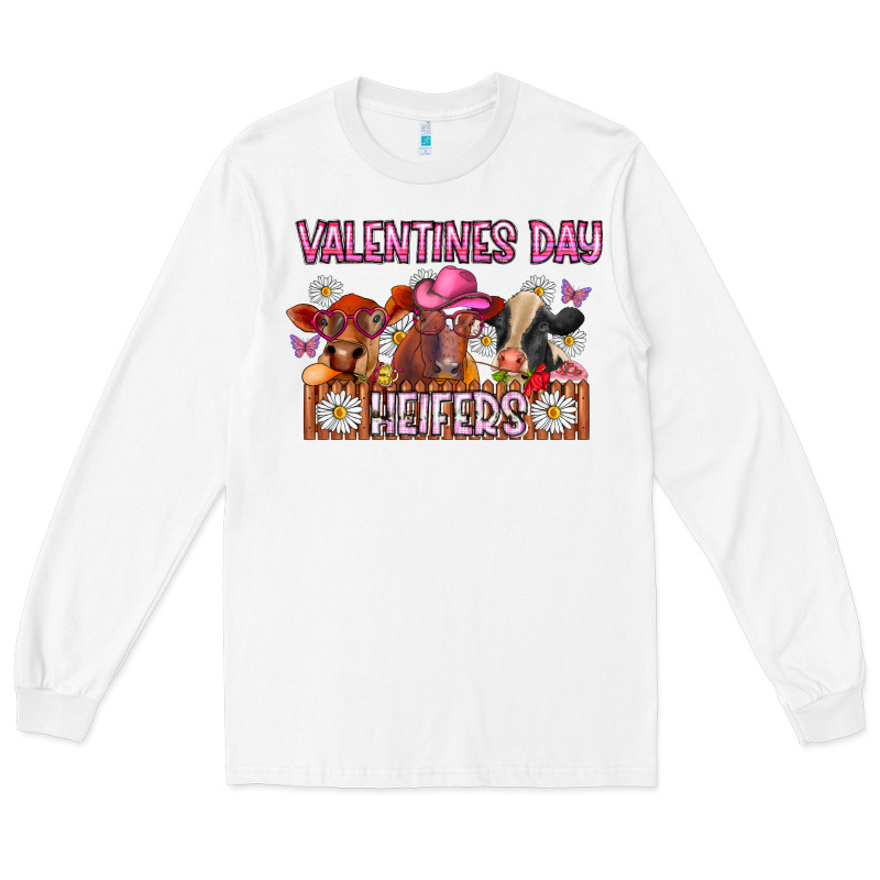 Valentines Day Heifers Long Sleeve Tee by CowhideDigitalArt | Teevron