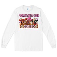 White valentines day heifers Long Sleeve Tee - CowhideDigitalArt