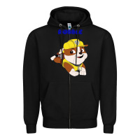 Black rubble Zipper Hoodie - artisFamous