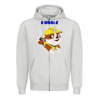 Dove Grey rubble Zipper Hoodie - artisFamous