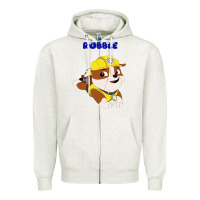 Oatmeal Heather rubble Zipper Hoodie - artisFamous